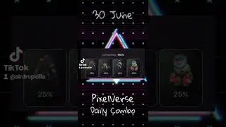 30 June - Daily Combo PixelVerse #PixelVerse #PixelTap #DailyCombo #Ton #Airdrop