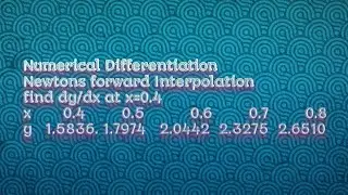 Newtons Forward Interpolation method in Tamil (part 1)