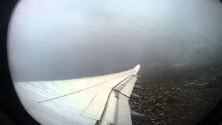 Thunderstorm wet runway takeoff Sao Paulo GRU Airport Lufthansa A346 (GoPro)