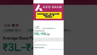 How much does Assistant Manager make in Axis Bank | Axis Bank AM Salary #salary #job #ytshorts