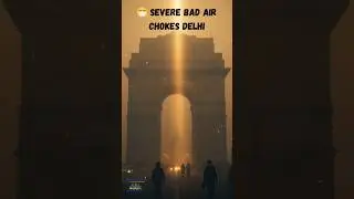 Delhi&rsquo;s Air Turns Toxic 😷 | AQI Hits Hazardous Levels!  #shorts  #delhi