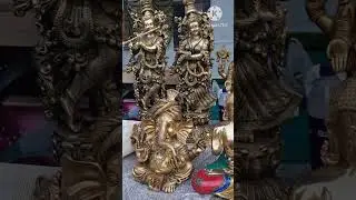 beautiful brass radha krishna idol😍😍#sri krishna#metal idol