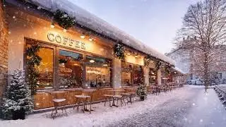 10 Hours Winter Cafe Ambience | Christmas Violin Music for Study, Work & Relaxation