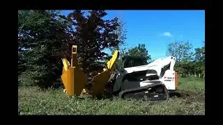 High-Quality Skid Steer Tree Spade Attachment for Tree Transplanting | Buy from Shenlong