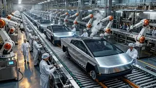Inside the Tesla Cybertruck Factory: The World's First Electric Tesla Truck (Full Process)