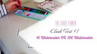 [CLASH TEST #1] AQUARELLE/WATERCOLOR CHEAP VS. EXPENSIVE  || THE GLAZE STUDIO