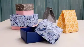 How to Make Folded Gift Boxes from Paper | DIY Gift Box Tutorial