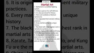 10 Lines on Martial Arts || Martial Arts Essay #martialarts #essay #englishessay #judo #taekwondo