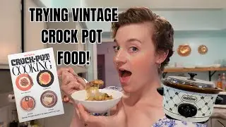 USING MY VINTAGE 1975 CROCK POT COOKBOOK! RETRO VINTAGE RECIPES!