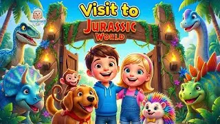 Visit to Jurassic World  | Nursery Rhyme for Kids | Dinosaur Cartoons | Jurassic Park Adventure