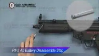 Airsoft AEG G&G MP5 PM5 Battery Disassemble Taking Out Battery by AirSplat