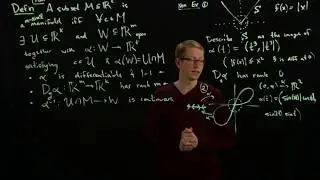 Analysis II Lecture 11 Part 2 alternative definition of manifold and non-examples
