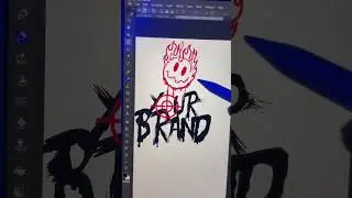 How to make a clothing brand logo in 8 seconds 🙇🏽&zwj;♂️ #shorts