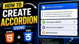 How to make Accordion Design Using HTML and CSS