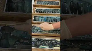 Pouring Blue Slate Handmade Soap