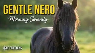 Gentle Morning Calm  Peaceful Friesian Moments with Nero