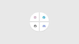 Social Media Hover using HTML and CSS