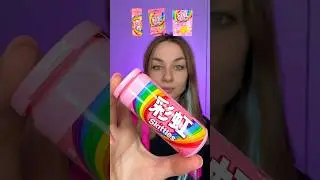 Pink skittles candies with fruits and flowers and yogurt taste 🍬🩷