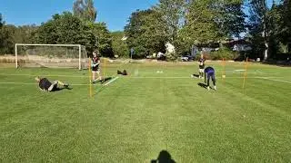 M&aring;lvaktstr&auml;ning fotboll med V&auml;sterviks FF Sebastian, Jacob, Elias och Simon