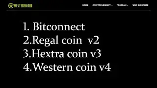 WESTERN COIN ICO | Bitconnect version 4 | October 5th 2017