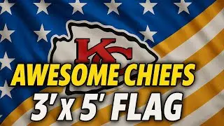 Kansas City Chiefs Blue & Yellow Stars & Stripes 3x5 Flag! (Design #X3)