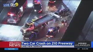 Two-Car Crash on 210 Freeway Results in Four Injured