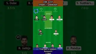 CSK vs GT Dream 11 Predictions | Dream 11 team | Dream 11 team of today match #shorts