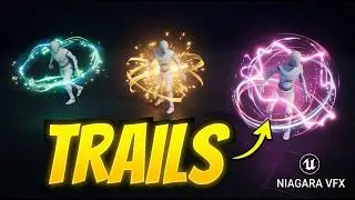 Волшебные следы вокруг персонажа в Unreal Engine 5 Niagara