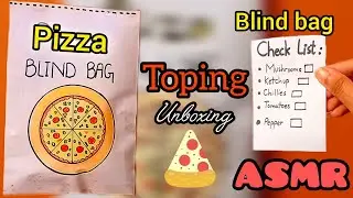🍕paper diy🍕Pizza blind bag unboxing and making |ASMR |blingbag |pizza 
