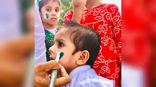14 august happy independence pakistan ziada bad🇵🇰 face painting #Shorts #viral #cute #art #drawing
