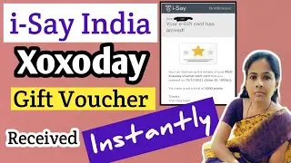 Xoxoday Gift Card Redeem in i-Say India Survey Panel in Telugu || By iSmart Vanitha