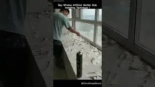 Bay Window Artificial Marble Slab Installing Technique! #shorts #viral #trending #fyp #mustsee