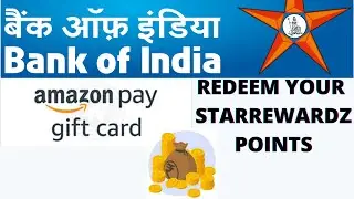 how to redeem your starrewardz points/how to redeem boi star rewardz points#amazon#e-gift card#earn