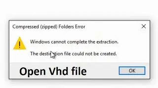 How to fix Compressed (Zipped) Folders Error when Open Hard disk Image file