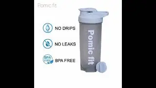 Pomic fit Gym Shaker 700Ml Protein Sipper Mixer Ball Transparent Water Bottle