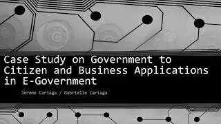 Case Study on Government to Citizen and Business Applications in E Government