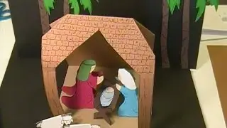 Easy to make paper Nativity Scene