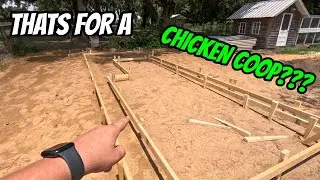 How i Formed this Entire Foundation for a new CHICKEN COOP!