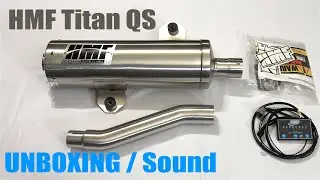 HMF Titan QS Exhaust and Fuel Optimizer Unboxing and Sound Check on the KingQuad 750