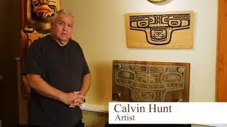 Calvin Hunt: Northwest Coast artist introduces his Chilkat Apron and Etched Glass Panel