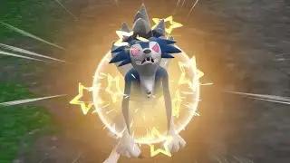 Shiny Midnight Lycanroc in Pok&eacute;mon Violet