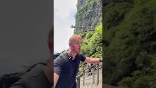 This mountain in China has a Burger King at the top 😳 #china #zhangjiajie