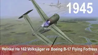 IL-2 1946:  Aircombat Heinkel He 162 Volksjäger vs Boeing B-17 Flying Fortress