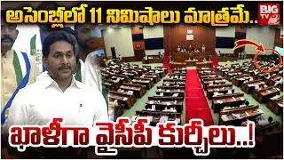 YCP Walkout From Assembly : అసెంబ్లీలో 11 నిమిషాలు మాత్రమే | AP Budget | CM CBN | DY CM Pawan |BIGTV