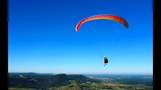 Paragliding in Jura, France, Mount Poupet 2022 - First flights - Paragliding school - 4K drone