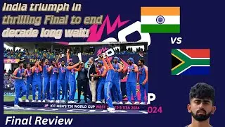 India triumph in thrilling Final to end decade long wait! #t20worldcup2024 #t20worldcup #cricket