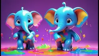 Five Little Elephants Know Colors Bright + More Nursery Rhymes & Kids Songs