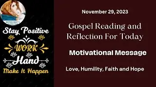 Today's Catholic Gospel Reading & Mass Reflection - Motivational Message, Catholic, Today's Message