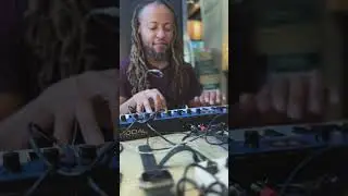 Making a synth wave beat at my favorite cafe!