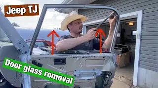 Jeep TJ Door glass replacement￼. How to remove door window Jeep TJ.￼